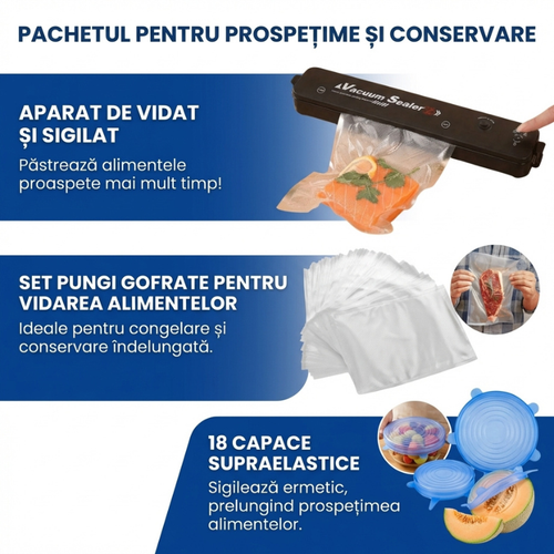 Pachetul Anti-Risipă: Videază, Sigilează, Acoperă